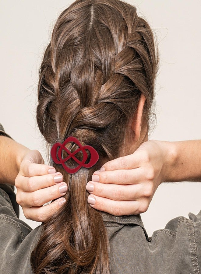 Amariver Hair Barrettes for Women 4packs Burgundy Hair Clips French Barrette Vintage HairClips f Stylish Accessories for Women Girls - Image 3